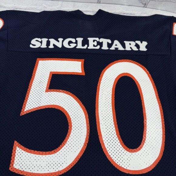 Vintage Mike Singletary‎ #50 Sand-Knit Chicago Bears Jersey Size Large Authentic - Picture 13 of 16